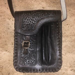 Genuine leather writers satchel